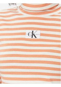 Calvin Klein Jeans Golf J20J222246 Pomarańczowy Slim Fit. Typ kołnierza: golf. Kolor: pomarańczowy. Materiał: bawełna #5