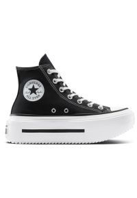 Adidasy Converse Chuck Taylor All Star Lift Double Stack, Dla obu płci. Kolor: czarny. Materiał: materiał. Model: Converse All Star. Sport: fitness
