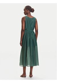 Marella Sukienka codzienna Nez 2515221172 Zielony Regular Fit. Okazja: na co dzień. Kolor: zielony. Materiał: bawełna, jedwab. Typ sukienki: proste. Styl: casual #2