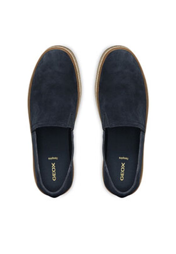 Geox Espadryle U Pantelleria U55DWA 00022 C4002 Granatowy. Kolor: niebieski. Materiał: skóra, zamsz