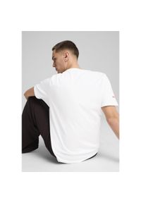Puma - Męska koszulka F1® Essentials z logo PUMA White. Kolor: biały. Wzór: nadruk