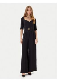 Rinascimento Kombinezon CFC0125323003 Czarny Wide Leg. Kolor: czarny. Materiał: syntetyk