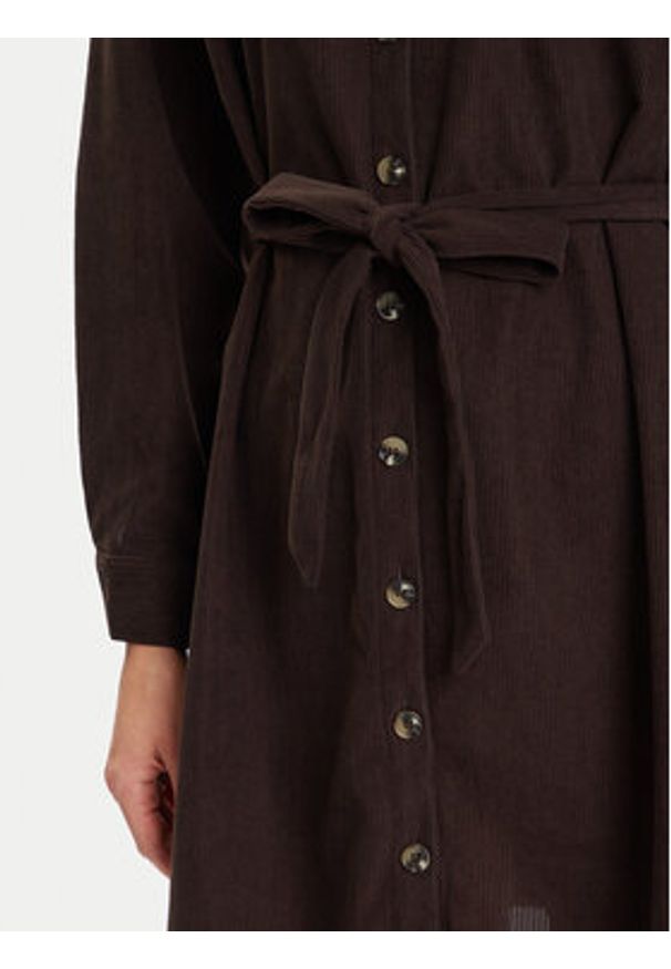 Vero Moda Sukienka koszulowa Elly 10334288 Brązowy Regular Fit. Kolor: brązowy. Materiał: syntetyk. Typ sukienki: koszulowe