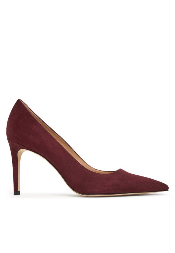 Stuart Weitzman Szpilki Stuart Power 85 SJ948 PY0 Bordowy. Kolor: czerwony. Materiał: skóra, zamsz. Obcas: na szpilce