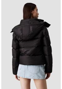 Calvin Klein - CALVIN KLEIN Czarna damska kurtka z kapturem, Rozmiar XL. Typ kołnierza: kaptur. Kolor: czarny #4