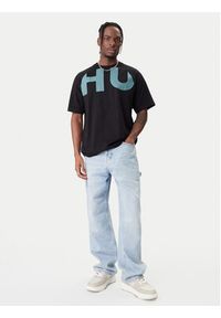 Hugo - HUGO T-Shirt Nalftee 50552485 Czarny Loose Fit. Kolor: czarny. Materiał: bawełna #3