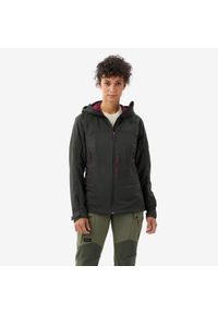 SIMOND - Kurtka turystyczna damska MT900 Softshell. Kolor: zielony. Materiał: softshell. Sport: turystyka piesza