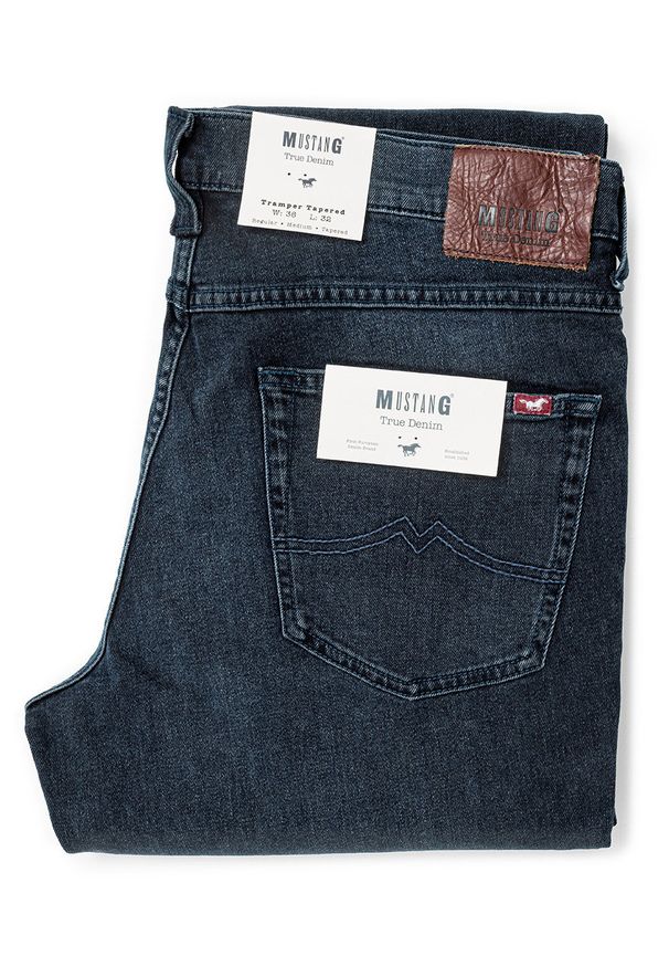 Mustang - MUSTANG TRAMPER TAPERED MĘSKIE SPODNIE JEANSOWE JEANSY DENIM BLUE 1012066 5000 882