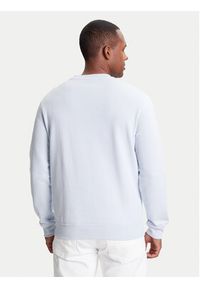 Karl Lagerfeld - KARL LAGERFELD Bluza 705091 553917 Błękitny Regular Fit. Typ kołnierza: dekolt w karo. Kolor: niebieski. Materiał: bawełna #4