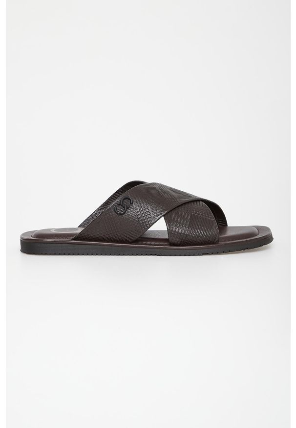 CESARE CASADEI - Klapki męskie skórzane CESARE CESADEI. Materiał: skóra
