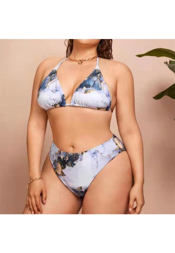 Intica - Strój kąpielowy dwuczęściowy z topem z długim rękawem na plażę i basen Mellisent. Kolor: wielokolorowy. Materiał: materiał. Długość: długie