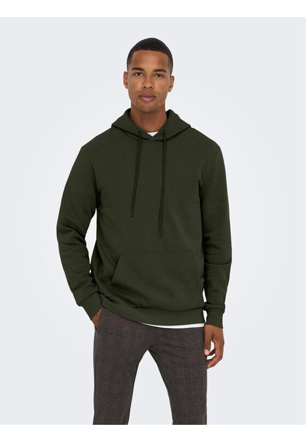 Only & Sons Bluza Cares 22018685 Zielony Regular Fit. Kolor: zielony. Materiał: syntetyk, bawełna