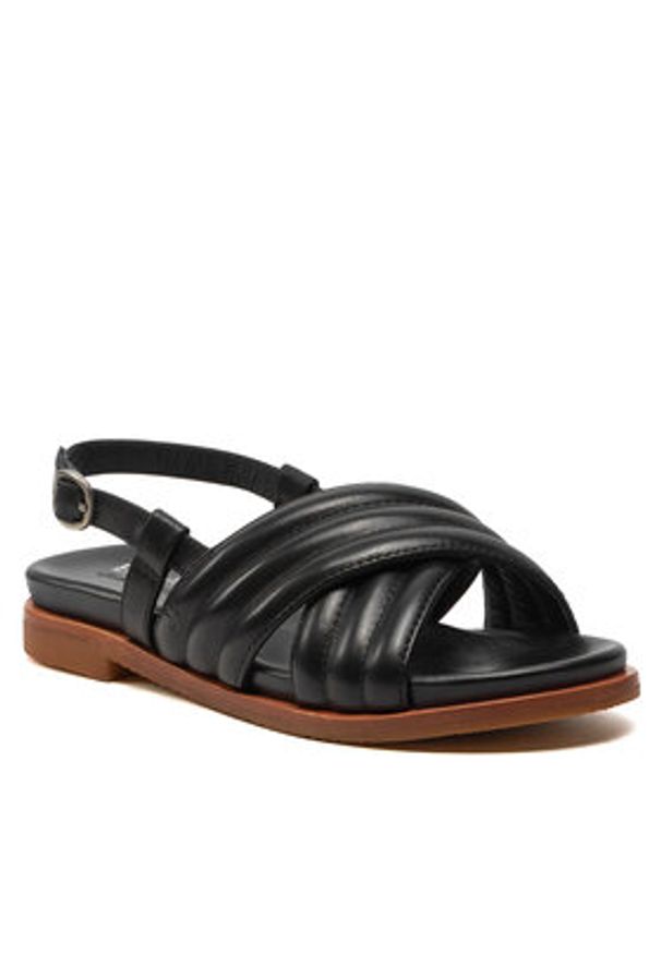 EMU Australia Sandały Borradaile W13017 Czarny. Kolor: czarny. Materiał: skóra