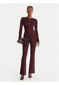 Marciano Guess Spodnie materiałowe 5YGB29 5881Z Bordowy Regular Fit. Kolor: czerwony. Materiał: wiskoza #2