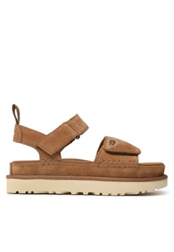 Ugg Sandały W Goldenstar Sandals 1136783 Brązowy. Kolor: brązowy. Materiał: zamsz, skóra