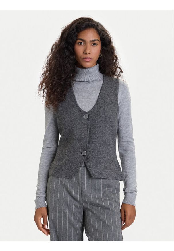 Vero Moda Kamizelka Brisa 10334682 Szary Regular Fit. Kolor: szary. Materiał: syntetyk