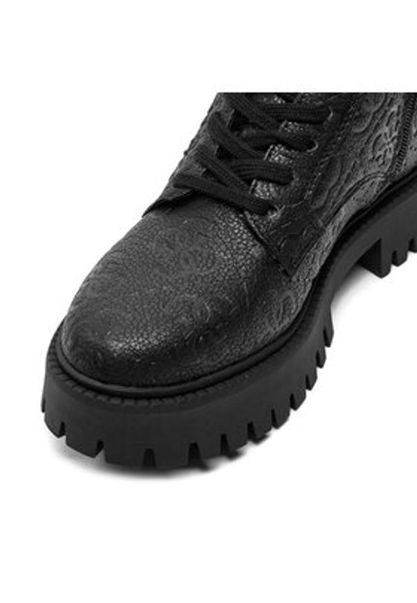 Guess Trzewiki Fiona FLTFIO FAL10 Czarny. Kolor: czarny. Materiał: skóra