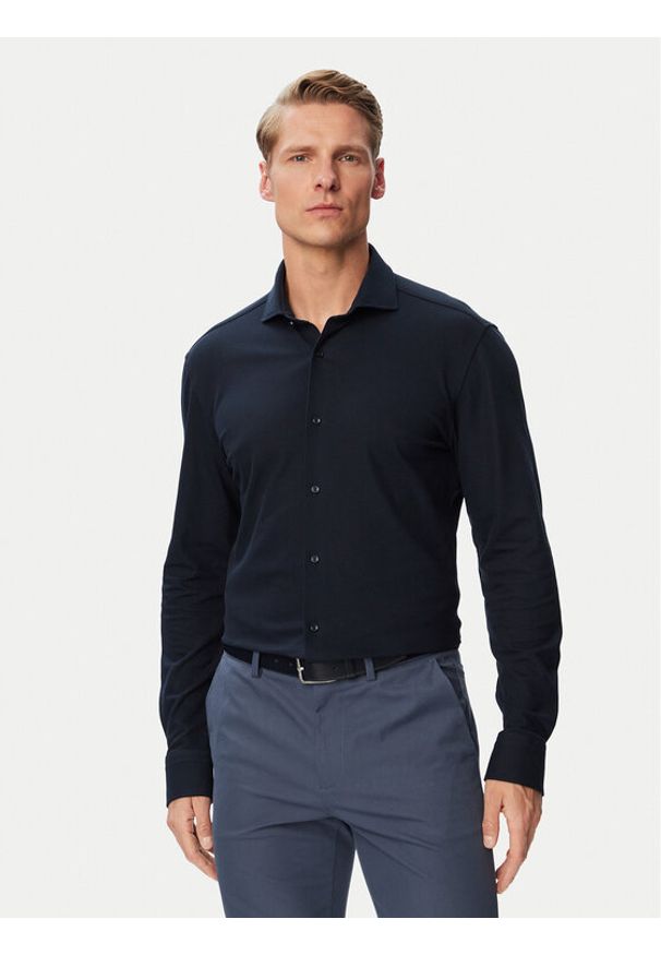 BOSS Koszula P-Hank-Sp-261 50556106 Granatowy Slim Fit. Kolor: niebieski. Materiał: bawełna