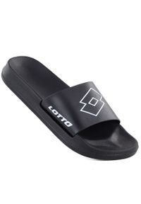 LOTTO - Klapki męskie basenowe lekkie czarne Lotto LATHI. Kolor: czarny. Materiał: guma #1