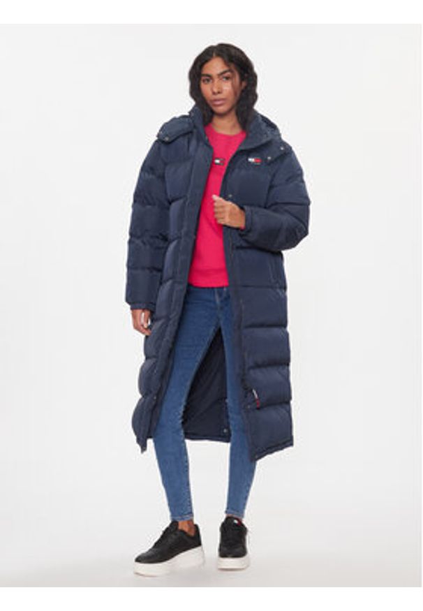 Tommy Jeans Kurtka puchowa Alaska DW0DW14287 Granatowy Regular Fit. Kolor: niebieski. Materiał: syntetyk