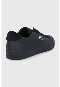 Tommy Jeans Buty skórzane kolor czarny. Nosek buta: okrągły. Zapięcie: sznurówki. Kolor: czarny. Materiał: skóra #5