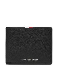 TOMMY HILFIGER - Tommy Hilfiger Duży Portfel Męski Th Corp Mini Cc Wallet & Clip AM0AM13607 Czarny. Kolor: czarny. Materiał: skóra #7