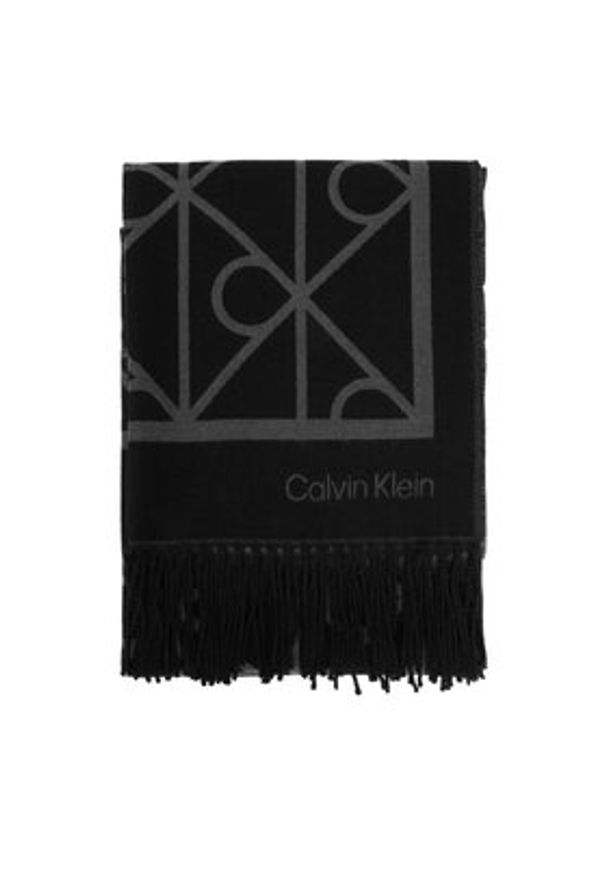 Calvin Klein Szalik LV04D8061 Szary. Kolor: szary. Materiał: poliester