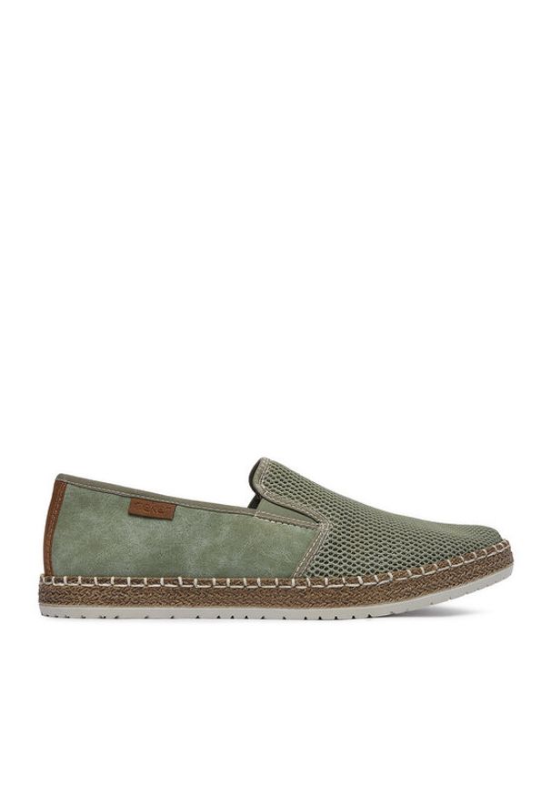 Rieker Espadryle CEO-B5265-52 Zielony jasny. Kolor: zielony. Materiał: materiał