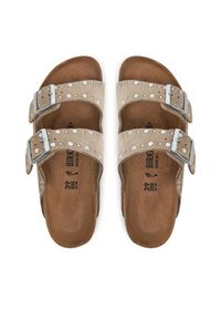 Birkenstock Klapki Arizona Rivet 1029390 Brązowy. Kolor: brązowy. Materiał: skóra, zamsz #3