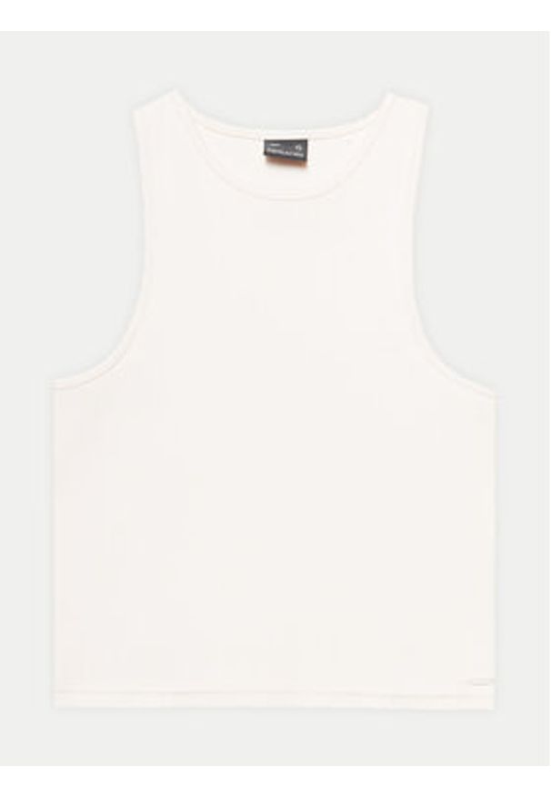 4f - 4F Top 4FWSS24TSLEF066 Écru Slim Fit. Materiał: bawełna