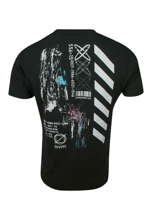 T-Shirt Bawełniany Czarny z Nadrukiem, Męski, Koszulka, Krótki Rękaw -Brave Soul. Okazja: na co dzień. Kolor: czarny. Materiał: bawełna. Długość rękawa: krótki rękaw. Długość: krótkie. Wzór: nadruk. Sezon: wiosna, lato. Styl: casual