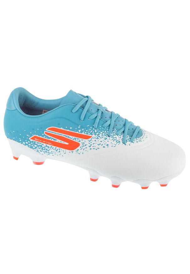 skechers - Buty piłkarskie korki męskie, Razor 1.5 Academy Fg. Kolor: biały. Sport: piłka nożna