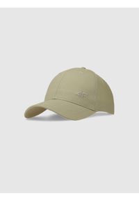 4f - 4F Czapka z daszkiem strapback uniseks - beżowa S/M. Kolor: beżowy. Materiał: bawełna, materiał. Sezon: lato. Styl: sportowy