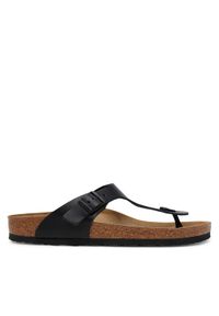 Birkenstock Japonki Gizeh 1029613 Czarny. Kolor: czarny. Materiał: skóra