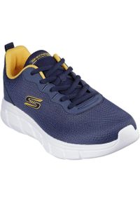 skechers - Adidasy Skechers Bobs B Flex - Icy Ed, Mężczyźni. Kolor: niebieski. Materiał: materiał
