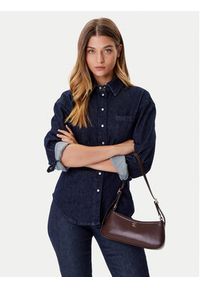 Calvin Klein Torebka Ck Small Shoulder Bag LV04F3170G Bordowy. Kolor: czerwony. Materiał: skórzane #5
