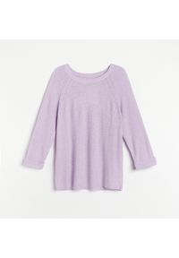 Reserved - Sweter z raglanowymi rękawami - Fioletowy. Kolor: fioletowy. Długość rękawa: raglanowy rękaw #1