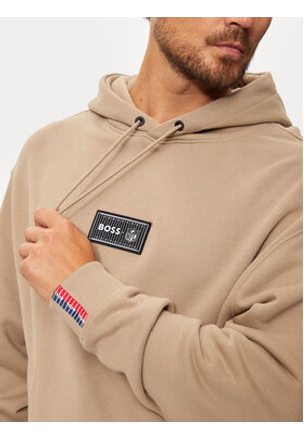 BOSS - Boss Bluza NFL 50523231 Beżowy Relaxed Fit. Kolor: beżowy. Materiał: bawełna