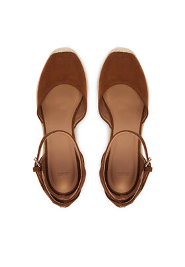 BOSS Espadryle Madeira 50563452 Brązowy. Kolor: brązowy. Materiał: skóra, zamsz