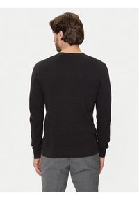 Calvin Klein Sweter K10K113410 Czarny Slim Fit. Kolor: czarny. Materiał: bawełna