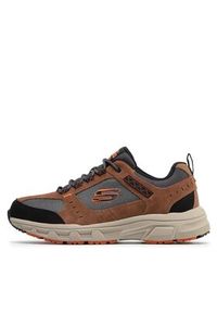 skechers - Skechers Półbuty Oak Canyon 51893/BRBK Brązowy. Kolor: brązowy. Materiał: materiał. Sport: turystyka piesza #8