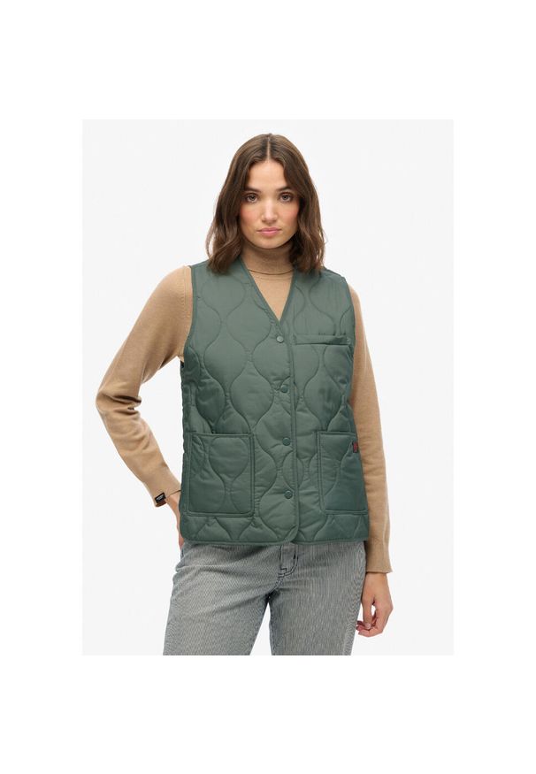 Kurtka damska Superdry Quilted Lite. Kolor: zielony