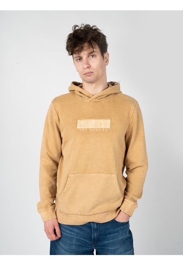 Guess Bluza "Harvey" | X3GQ05KBRM0 | Mężczyzna | Beżowy. Kolor: beżowy. Materiał: poliester, bawełna. Styl: klasyczny, sportowy