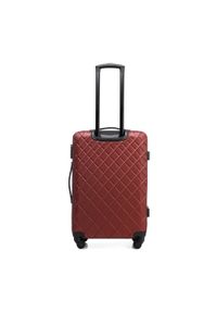 Wittchen - Zestaw walizek z ABS-u z deseniem bordowy. Kolor: czerwony. Materiał: guma #7