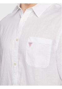 Guess Koszula Roll-Up F3GH00 WO07S Biały Regular Fit. Kolor: biały. Materiał: bawełna #4