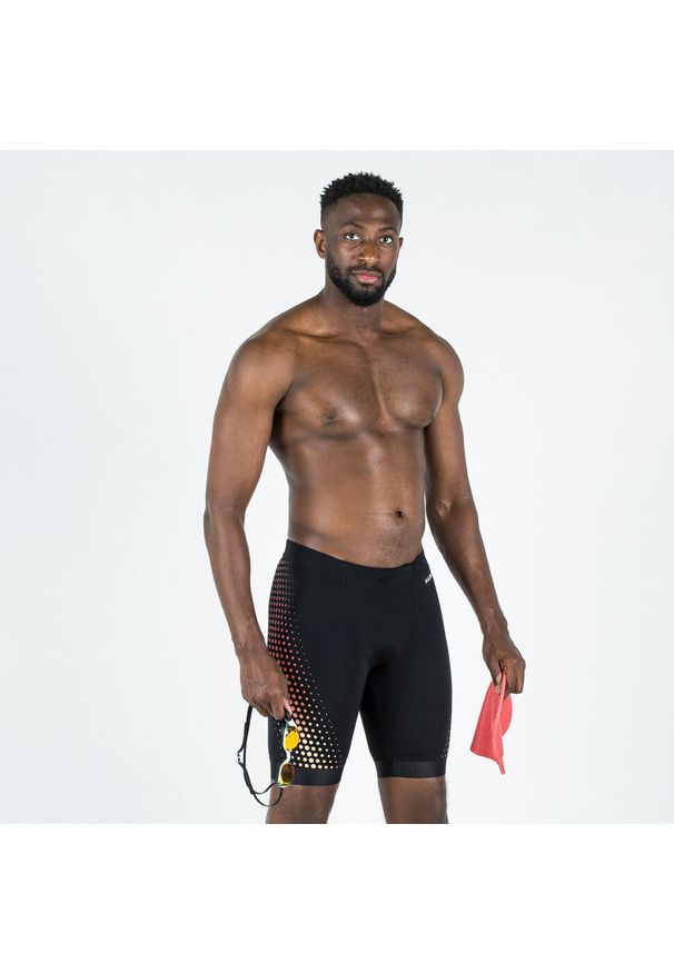 NABAIJI - Spodenki pływackie Jammer męskie Nabaiji Fiti. Kolor: czarny. Materiał: poliamid, poliester, materiał, elastan