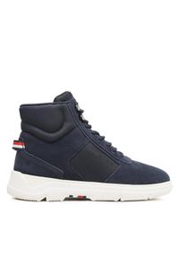 TOMMY HILFIGER - Tommy Hilfiger Sneakersy Core Mix Suede Hybrid Boot FM0FM04596 Granatowy. Kolor: niebieski. Materiał: skóra, zamsz #1