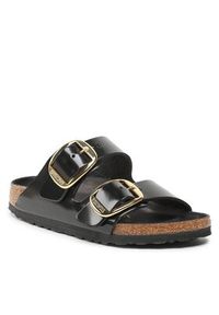 Birkenstock Klapki Arizona Big Buckle 1021476 Czarny. Kolor: czarny. Materiał: lakier, skóra