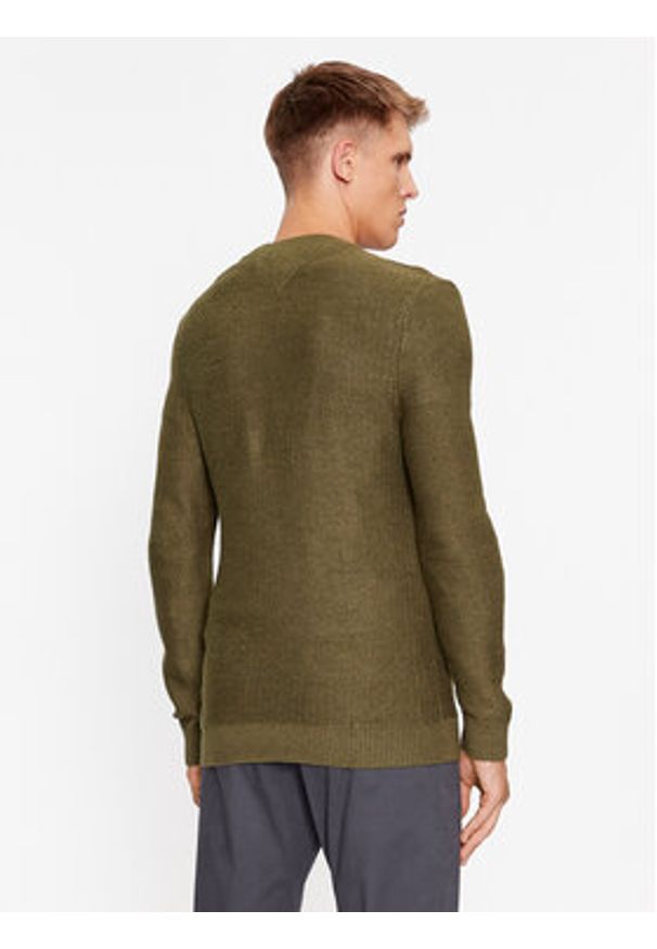 Tommy Jeans Sweter DM0DM15060 Zielony Regular Fit. Kolor: zielony. Materiał: syntetyk