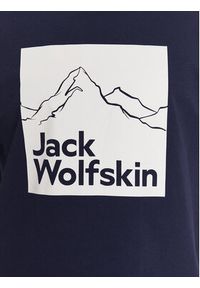 Jack Wolfskin T-Shirt Brand 1809021 Granatowy Regular Fit. Kolor: niebieski. Materiał: bawełna